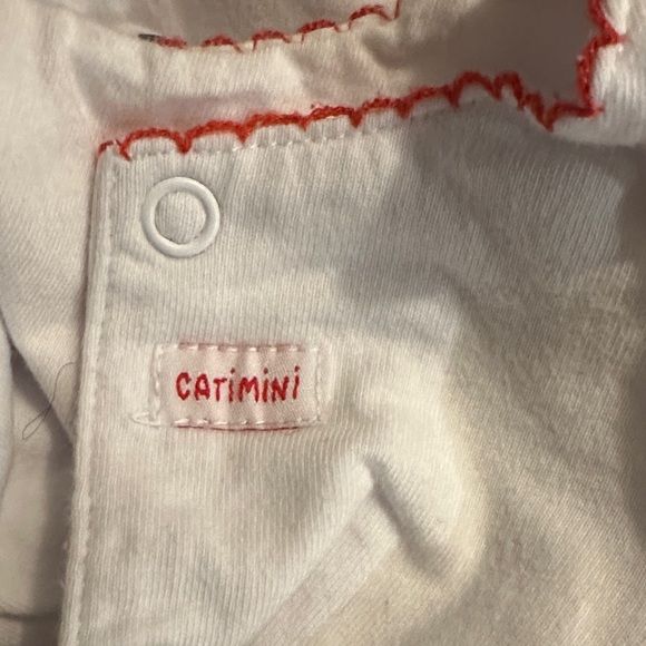 Catimini White and Blue Striped Kids Dress- 100% Cotton - Picture 5 of 7